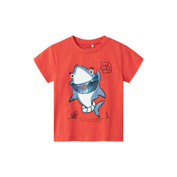 NAME IT NAME IT Marškinėliai Fish 13241295 Raudona Regular Fit