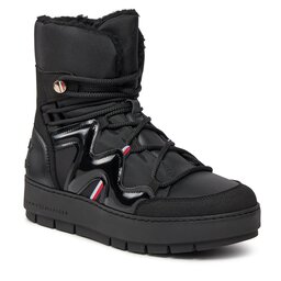 Tommy Hilfiger Īsie zābaki Tommy Hilfiger Patent Snowboot FW0FW07852 Black BDS