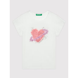 United Colors Of Benetton United Colors Of Benetton Póló 3I1XG101W Fehér Regular Fit