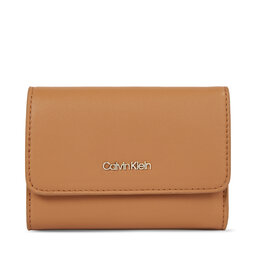 Calvin Klein Dámská peněženka Calvin Klein Ck Must Trifold Sm K60K607251 Brown Sugar GA5