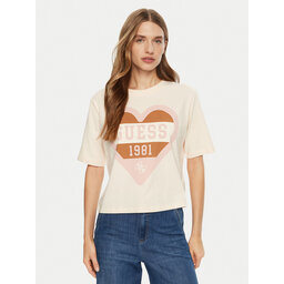 Guess Guess T-Shirt V5RI01 I3Z14 Écru Regular Fit