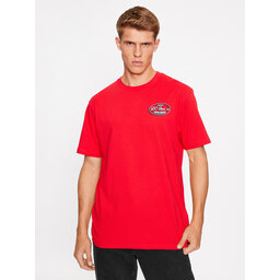 DC DC Marškinėliai Truckin Tees Rqr7 ADYZT05284 Raudona Regular Fit