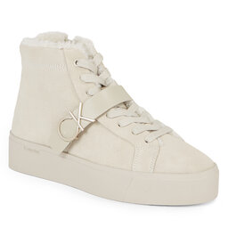 Calvin Klein Sneakersy Calvin Klein Fltfrm Cupsole Ht W/Hw Sue Wl HW0HW01819 Feather Gray ABY