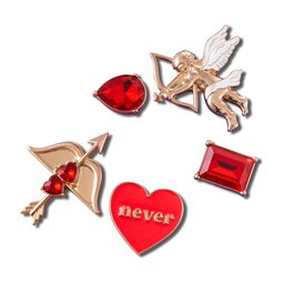 

Прикраса для взуття Crocs Elevated Valentines 5 Pack 10011258 mix, Кольоровий
