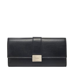 Calvin Klein Μεγάλο Πορτοφόλι Γυναικείο Calvin Klein Hardware Snap Large Wallet K60K612964 Μαύρο