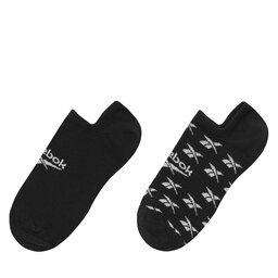 Reebok Set di 3 paia di calzini corti unisex Reebok CL FO Invisible Sock GG6679 Nero