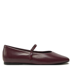 Calvin Klein Baleriny Calvin Klein Mary Jane Ballerina - Lth HW0HW02307 Bordowy