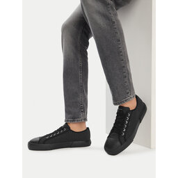 Calvin Klein Sneakers aus Stoff Calvin Klein Vulc Laceup Cv Aop HM0HM02122 Schwarz