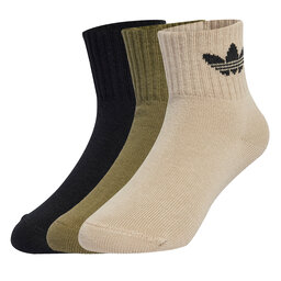 adidas Zestaw 3 par wysokich skarpet dziecięcych adidas JW2934 Kolorowy