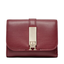 Tommy Hilfiger Kleine Damen Geldbörse Tommy Hilfiger Th Heritage Med AW0AW16579 Dunkelrot