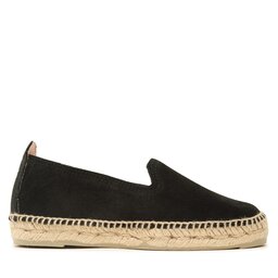 Manebi Espadrilles Manebi Suede Flat Espadrilles Schwarz