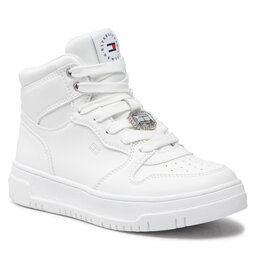 Tommy Hilfiger Sneakers Tommy Hilfiger High T Top Lace-Up Sneaker T3A9-32339-1435 M White 100