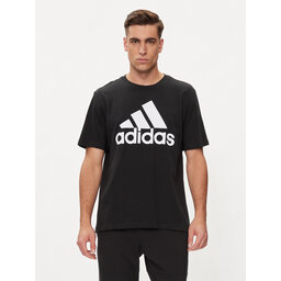adidas adidas Marškinėliai Essentials Single Jersey Big Logo T-Shirt IC9347 Juoda Regular Fit
