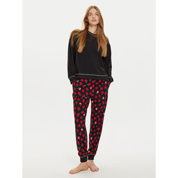 DKNY DKNY Pizsama YI90025 Fekete Regular Fit