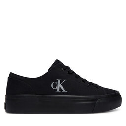 Calvin Klein Sneakers Calvin Klein Vulc Flatform Low Canvas Mg YW0YW01763 Schwarz