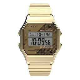Timex Zegarek Timex T80 TW2R79000 Gold/Gold