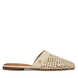 Tommy Hilfiger Klapki Tommy Hilfiger Crochet Mule FW0FW08413 Écru