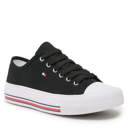 Tommy Hilfiger Teniși Tommy Hilfiger Low Cut Lace-Up Sneaker T3A9-32677-0890 S Black 999
