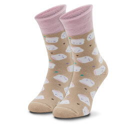 Zooksy Ankelstrumpor unisex Zooksy Warm Winter Marshmallows Beige