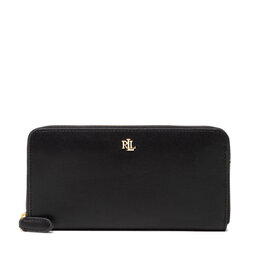 Lauren Ralph Lauren Cartera grande para mujer Lauren Ralph Lauren Zip Cont Wlt 432876730003 Black