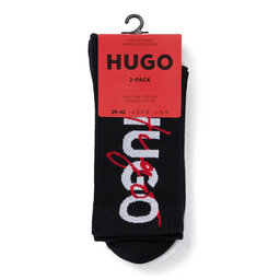 

Набір 2 пар високих чоловічих шкарпеток Hugo 50496085 Black 001, Чорний