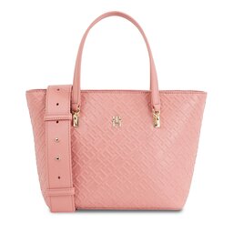 Tommy Hilfiger Bolso Tommy Hilfiger Th Refined Mini Tote Mono AW0AW16002 Rosa