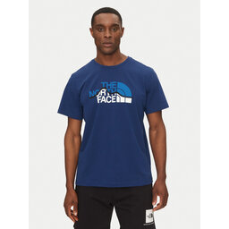 The North Face The North Face Marškinėliai Mountain Line NF0A87NT Mėlyna Regular Fit