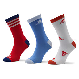 adidas Комплект 3 чифта дълги чорапи мъжки adidas H49616 Red/White/Blue