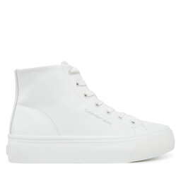 Calvin Klein Jeans Sneakers Calvin Klein Jeans Vulc Flatform Mid Mg Lth YW0YW01741 Bianco