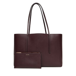 Calvin Klein Torebka Calvin Klein Foil Logo Tote W/Pouch LV04F3274G Bordowy