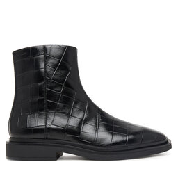 Calvin Klein Stiefeletten Calvin Klein Square Ankle Boot Zip Croc Lth HW0HW03185 Schwarz