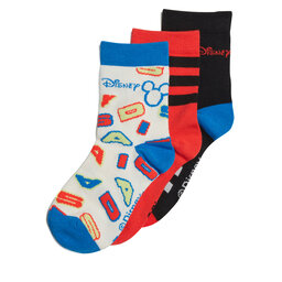 adidas Комплект 3 чифта дълги чорапи детски adidas Mickey Mouse Crew Socks 3 Pairs IB6776 Black/Broyal/Cwhite