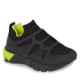 Calvin Klein Сникърси Calvin Klein Low Top Slip On Cage HM0HM00913 Black/Lime Citrus 0GQ