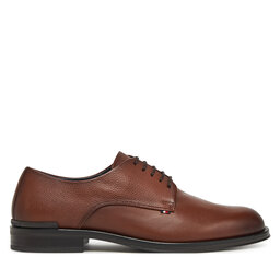 Tommy Hilfiger Pusbačiai Tommy Hilfiger Core Hilfiger Leather Shoe FM0FM05375 Ruda