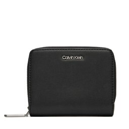 Calvin Klein Malá dámska peňaženka Calvin Klein Ck Must Z/A Wallet W/Flap Md K60K607432 Ck Black BEH