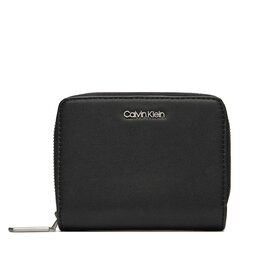 Calvin Klein Malá dámská peněženka Calvin Klein Ck Must Z/A Wallet W/Flap Md K60K607432 Černá