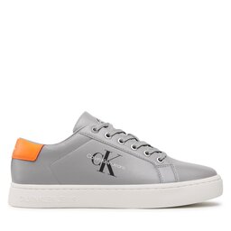

Снікерcи Calvin Klein Jeans Classic Cupsole Laceup Low Lth YM0YM00491 Formal Gray/Shocking Orange PRJ, Сірий
