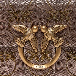 

Сумка Pinko Love Mini Shiny Logo Al 22-23 PLTT 1P22YK A03W Gold/Antiq ZZ60, Золотий