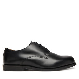 Calvin Klein Pusbačiai Calvin Klein Ess Rubber Derby Lth HM0HM02056 Juoda