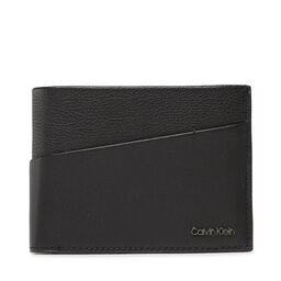 Calvin Klein Μεγάλο Πορτοφόλι Ανδρικό Calvin Klein Ck Diagonal Trifold 10cc W/Coin K50K510607 Ck Black BAX