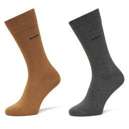 BOSS 2 pares de calcetines altos para hombre BOSS 50467709 Beis
