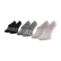 DKNY Набор из 3 пар женских носков-подследников DKNY Isabella S4_0009T_DKY Grey/Black/Pink