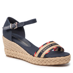Tommy Hilfiger Еспадрили Tommy Hilfiger Corporate Webbing Low Wedge FW0FW06293 Desert Sky DW5