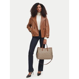 Tommy Hilfiger Handtasche Tommy Hilfiger Th Monoplay Satchel AW0AW19173 Beige