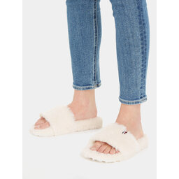 

Тапочки Tommy Hilfiger Fur Home Slipper Slide FW0FW07663 Ancient White YBH, Білий