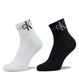 Calvin Klein Jeans Set di 2 paia di calzini corti da uomo Calvin Klein Jeans 701225034 Black Combo 001