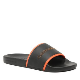 Calvin Klein Jeans Чехли Calvin Klein Jeans Slide Institutional YM0YM00360 Black/Orange 0JH
