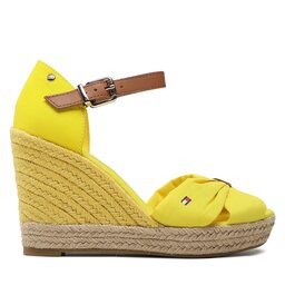 Tommy Hilfiger Espadryle Tommy Hilfiger Basic Open Toe High Wedge FW0FW04784 Żółty