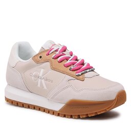 Calvin Klein Jeans Сникърси Calvin Klein Jeans Toothy Runner Fluo Contrast YW0YW00935 Eggshell/Raspberry Sorbet 0F4