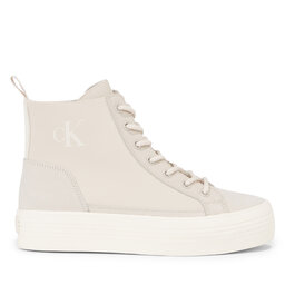

Снікерcи Calvin Klein Jeans Bold Vulc Mid Flatform Laceup Wn YW0YW01270 Eggshell ACF, Бежевий